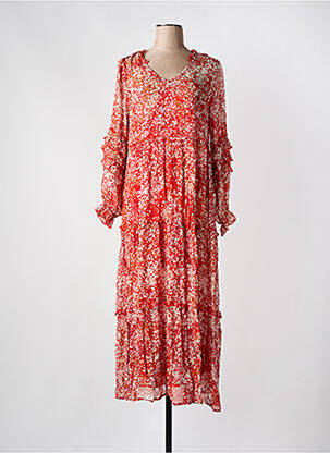Robe longue manches longues manches longues rouge CREAM femme