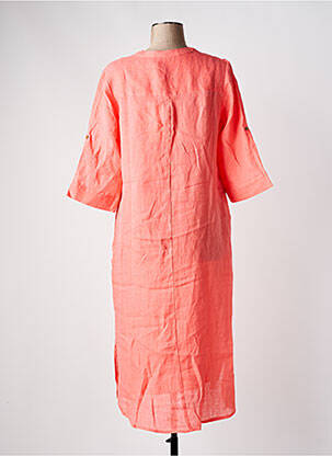 Robe mi-longue manches courtes manches courtes orange CREAM femme