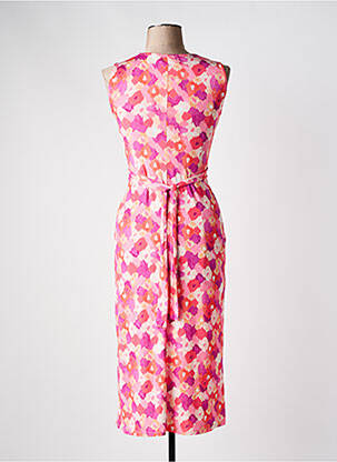 Robe mi-longue sans manche sans manche rose JULIE GUERLANDE femme