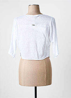 Boléro fermeture liens à nouer blanc MALOKA femme