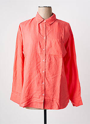 Chemisier coupe droite manches longues orange C'EST BEAU LA VIE femme
