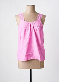 Top coupe fluide fines bretelles rose CREAM femme
