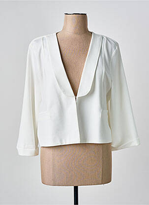 Boléro tissage crêpe blanc JULIE GUERLANDE femme
