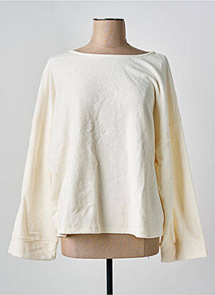 Pull coupe droite manches longues beige CREAM femme