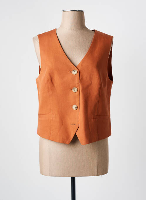 Gilet sans manche marron C'EST BEAU LA VIE femme