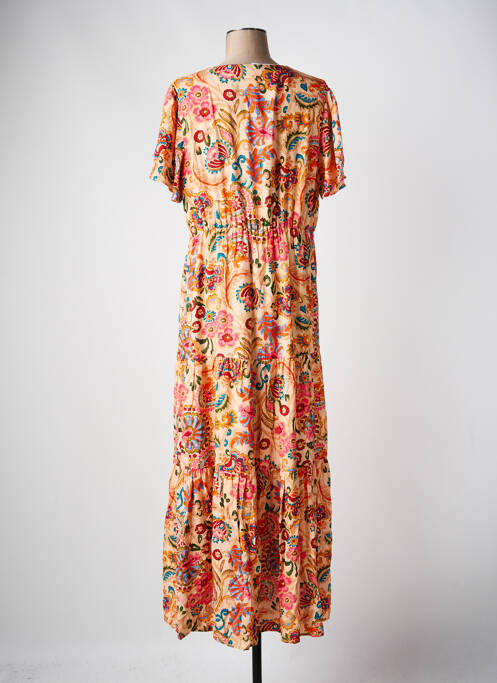 Robe longue orange C'EST BEAU LA VIE pour femme