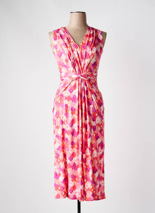 Robe mi-longue rose JULIE GUERLANDE pour femme