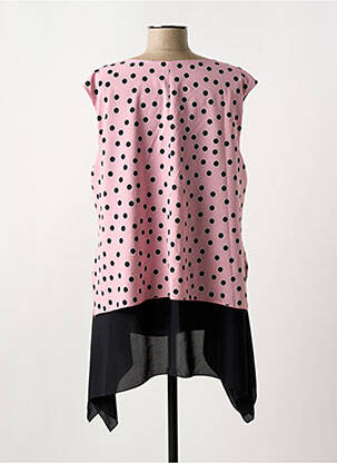 Tunique sans manche tissage crêpe rose SPG WOMAN femme