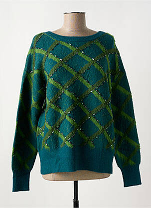 Pull stretch manches longues vert KOCCA femme