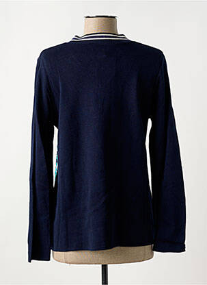 Pull coupe cintrée manches longues bleu GRIFFON femme
