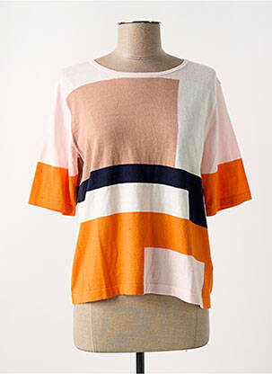Pull coupe droite manches courtes rose ESTHEME femme