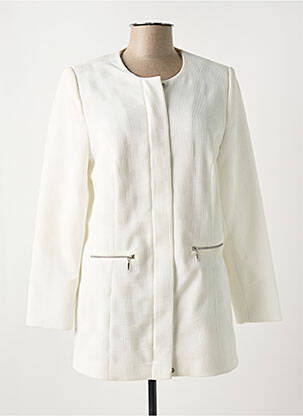 Veste chic tissage crêpe blanc CHRISTINE LAURE femme