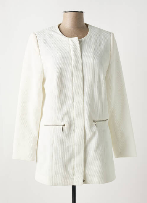 Veste chic blanc CHRISTINE LAURE pour femme