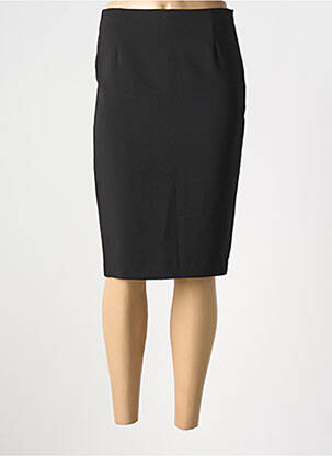 Jupe mi-longue stretch noir ABSOLU femme