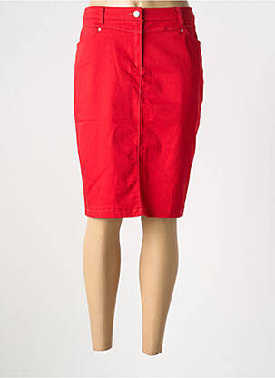 Jupe mi-longue taille normale rouge CHRISTINE LAURE femme