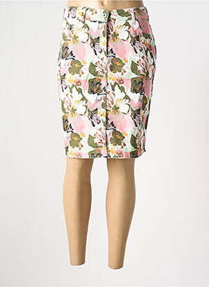 Jupe mi-longue taille normale blanc 7 SEASONS femme