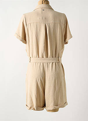 Combishort poches manches courtes beige DEELUXE femme