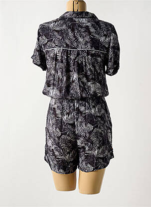 Combishort coupe fluide manches courtes noir DEELUXE femme