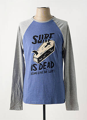 T-shirt coupe cintrée manches longues bleu PULL IN homme
