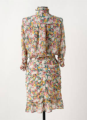 Robe mi-longue coupe fluide manches longues rose CHATTAWAK femme