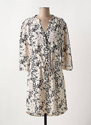 Robe courte manches 3/4 manches 3/4 beige CHATTAWAK femme