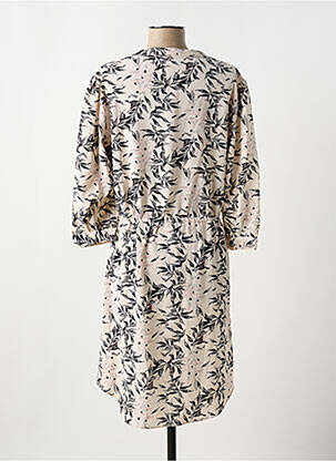 Robe courte manches 3/4 manches 3/4 beige CHATTAWAK femme