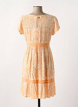 Robe courte manches courtes manches courtes orange DEELUXE femme