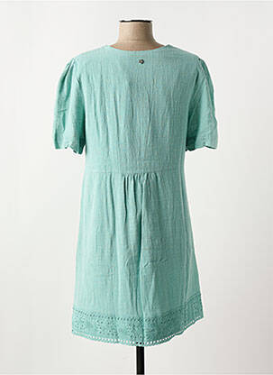 Robe courte coupe évasée manches courtes bleu DEELUXE femme