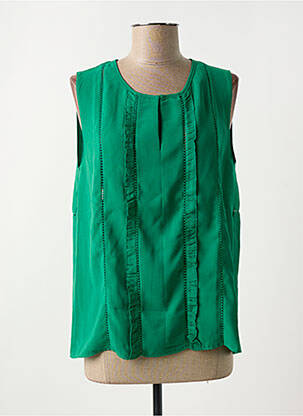 Top coupe fluide sans manche vert CHATTAWAK femme