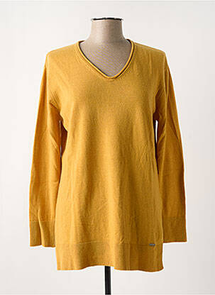 Pull coupe cintrée manches longues jaune BG WOMAN femme