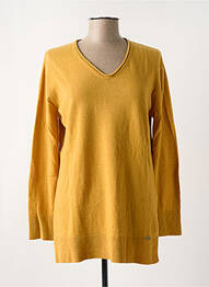 Pull coupe cintrée manches longues jaune BG WOMAN femme