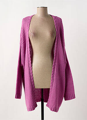 Gilet manches longues rose CHATTAWAK pour femme