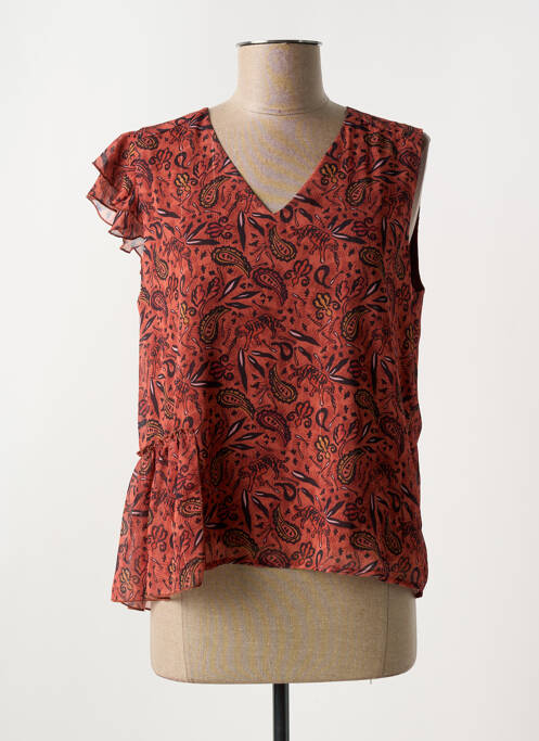 Blouse marron CHATTAWAK pour femme