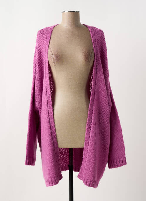 Gilet manches longues rose CHATTAWAK pour femme