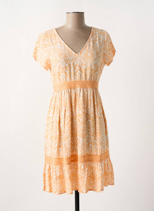 Robe courte orange DEELUXE pour femme