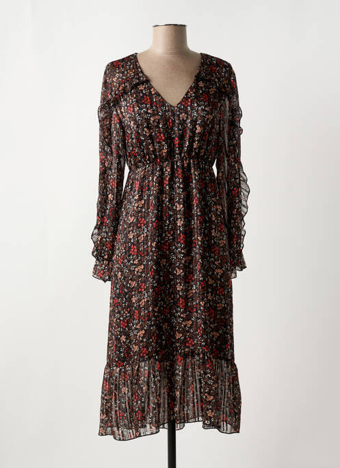 Robe mi-longue noir CHATTAWAK pour femme