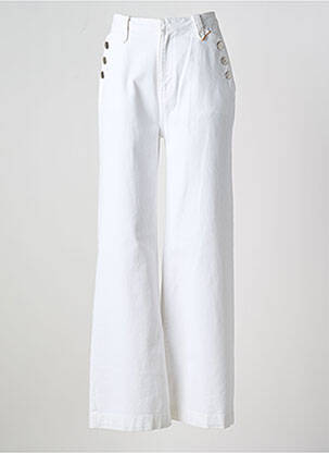 Jeans coupe large taille normale taille normale blanc DONA LISA femme