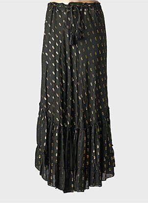 Jupe longue imprimé fantaisie noir GOLD & SILVER femme