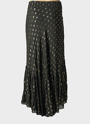 Jupe longue imprimé fantaisie noir GOLD & SILVER femme