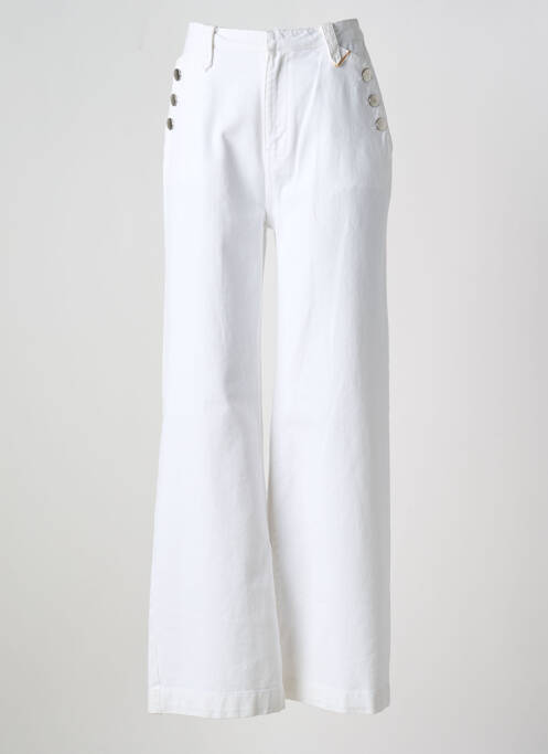 Jeans coupe large blanc DONA LISA pour femme