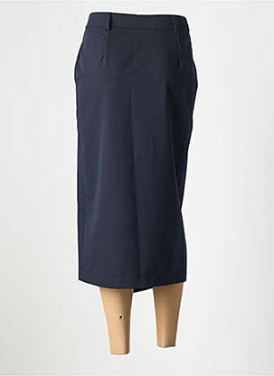 Jupe mi-longue coupe droite bleu MARGOT femme