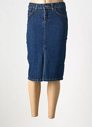 Jupe mi-longue taille normale bleu SUNNY STUDIO femme