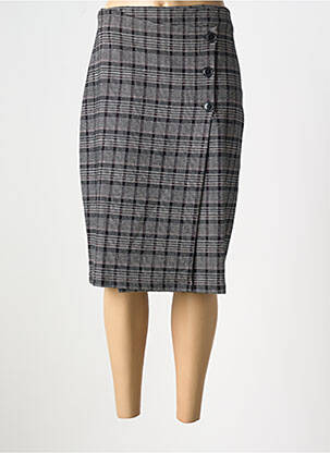 Jupe mi-longue taille normale noir SURKANA femme