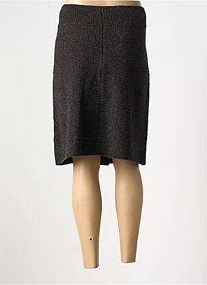 Jupe mi-longue coupe droite noir IMPAQT femme