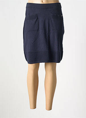 Jupe mi-longue stretch bleu MD'M femme
