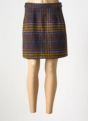 Jupe courte coupe droite marron LILI SIDONIO femme