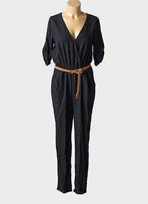 Combi-pantalon poches manches 3/4 noir MOLLY BRACKEN femme