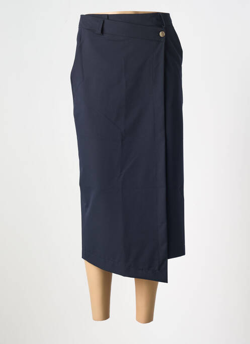 Jupe mi-longue bleu MARGOT pour femme