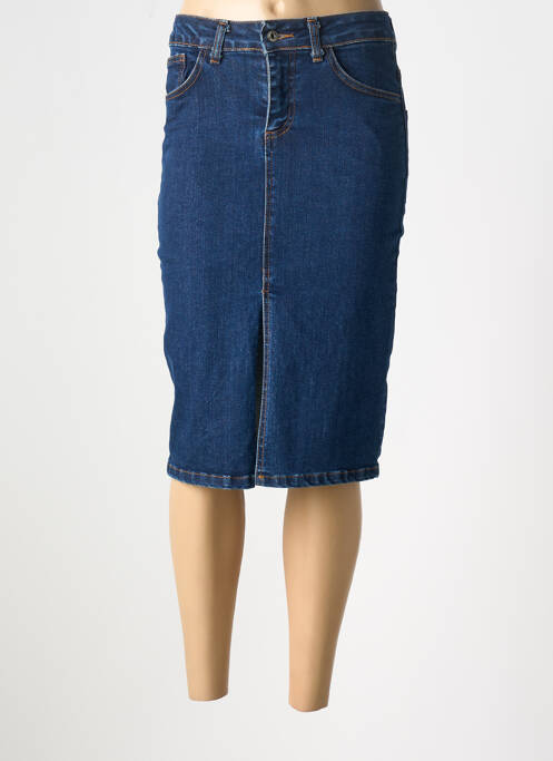 Jupe mi-longue bleu SUNNY STUDIO pour femme