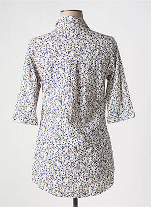 Chemisier coupe cintrée manches courtes bleu IMPAQT femme